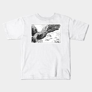 Bird Strike Illustration Kids T-Shirt